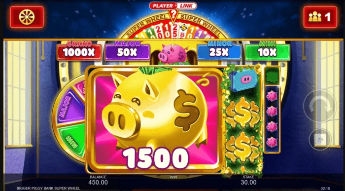 Bigger Piggy Bank Super Wheel liels laimests