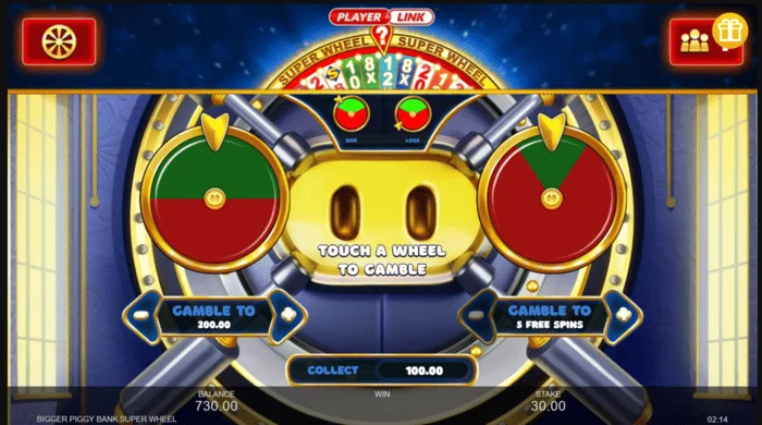 Bigger Piggy Bank Super Wheel mini spēle